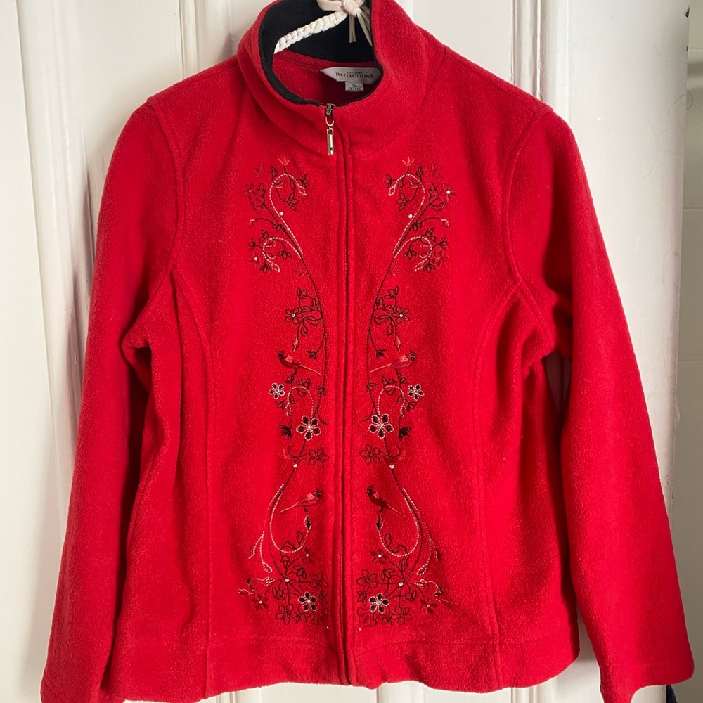 Northern Reflections Red Floral Women's Jacket